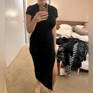 Black maxi dress